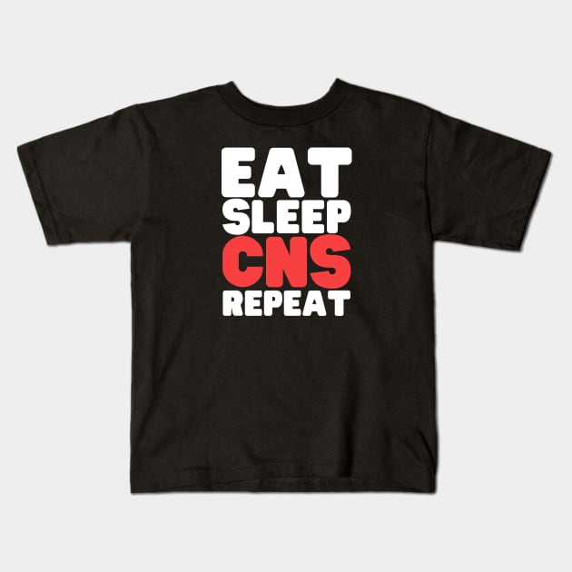 Eat Sleep Clinical Nurse Specialist Repeat Kids T-Shirt by HobbyAndArt